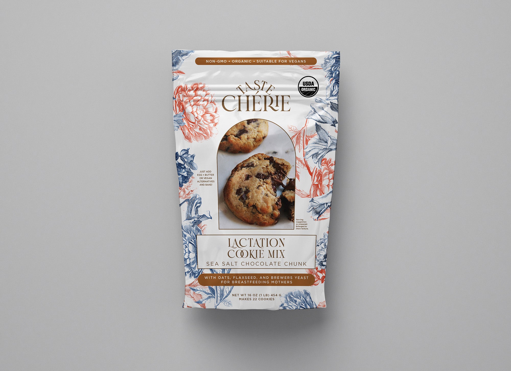 Organic Sea Salt Chocolate Chunk Cookies | Taste Chérie | Lactation Cookie Mix