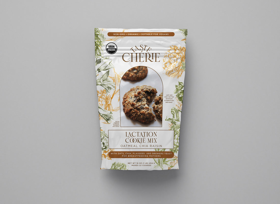 Organic Oatmeal Chia Raisin | Taste Chérie | Lactation Cookie Mix